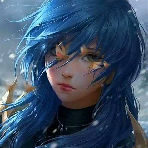 Anime Characyer Girls W Blue Hair Anime Girl
