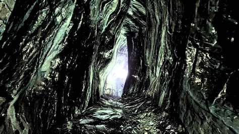 Skyrim Cave Entrance Dreamscene Video Desktop Wallpaper