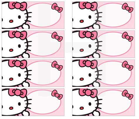 Kids Name Labelsstickerswaterproof Hello Kitty Series Hobbies