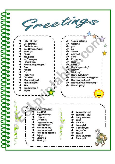 Greetings And Farewells Esl Worksheet By Gmbley