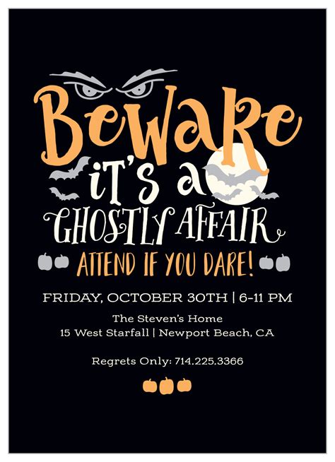 Ghostly Affair Halloween Invitations By Basic Invite