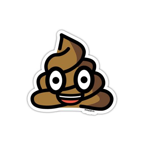 Poop Emoji Sticker — Sticky Labs