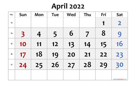 2022 April Free Printable Calendar Free Premium Calendar Printables