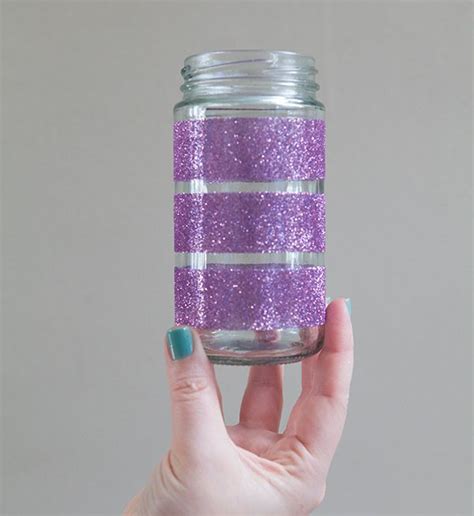 Check Out This Tutorial On How To Make Diy Glittered Glass Jars That
