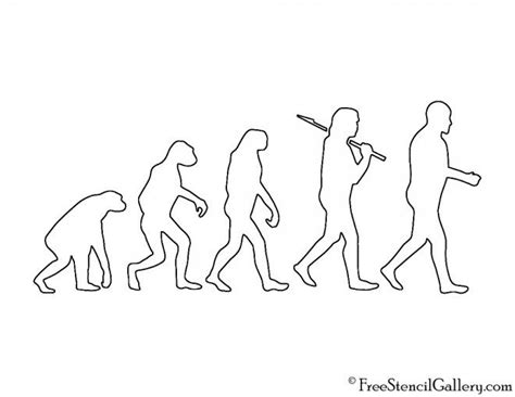 Human Evolution Stencil Free Stencil Gallery Human Evolution