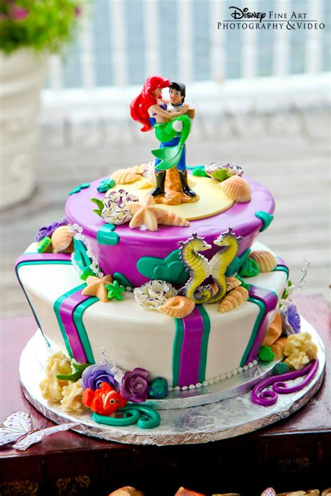 Little Mermaid Prince Eric And Ariel Disney Wedding Cake Disney Every Day