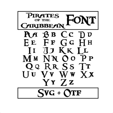Pirates Font Svg Caribbean Alphabet Pirates Otf Pirates Split Etsy