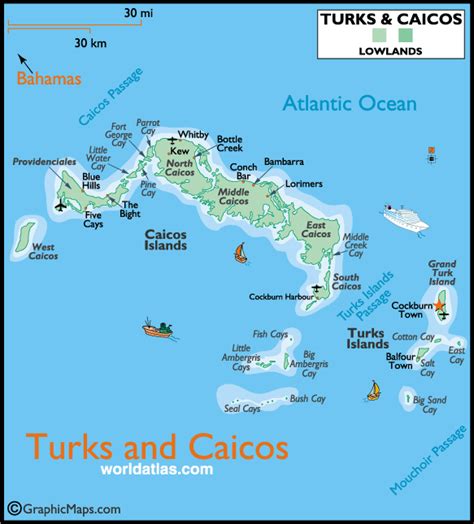 Turks And Caicos Map Turks And Caicos Islands Mappery