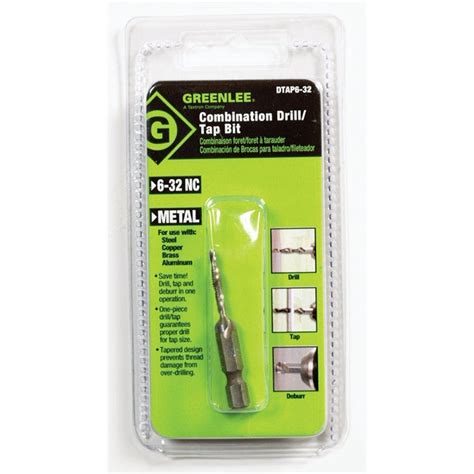 Greenlee High Speed Steel Drill And Tap Bit 6 32nc 1 Pc