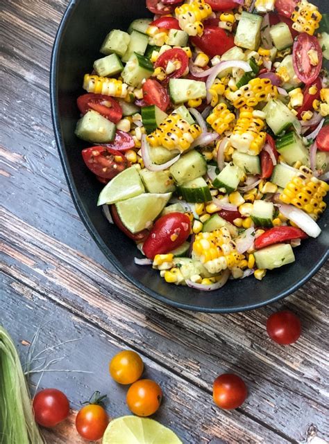 Lord shiva has many names. Cucumber and Fire Roasted Corn Salad with Indian Style ...