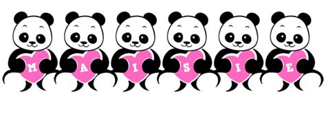 Maisie Logo Name Logo Generator Popstar Love Panda Cartoon