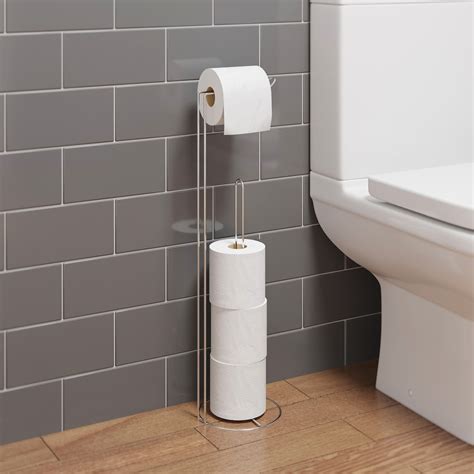 Pedestal Toilet Paper Holder Idesign Kent Free Standing Toilet Paper