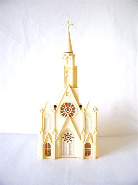 Vintage Musical Lighted Christmas Church By Raylite By Umeone