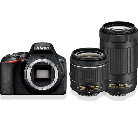 Nikon's brand name for all their lenses. NIKON D3500 DSLR Camera with AF-P DX NIKKOR 18-55 mm f/3.5 ...