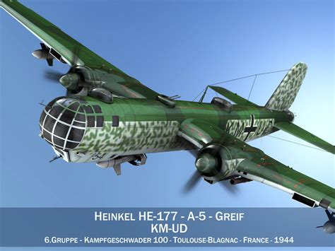 3d Model Heinkel He 177 Greif Kmud Cgtrader