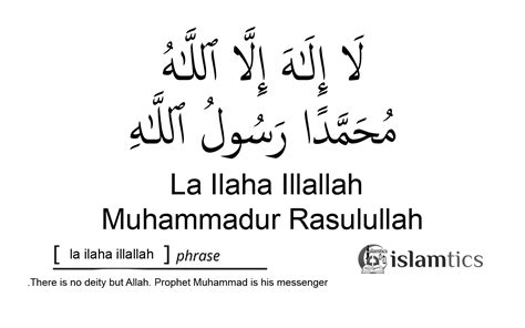 La Ilaha Illallah Muhammadur Rasulullah In Arabic Meaning