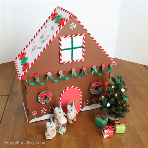 Make A Cardboard Gingerbread Dollhouse Frugal Fun For Boys And Girls