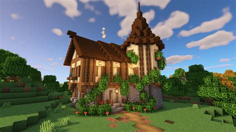 Minecraft How To Build A Farmhouse Simple Wooden House Tutorial