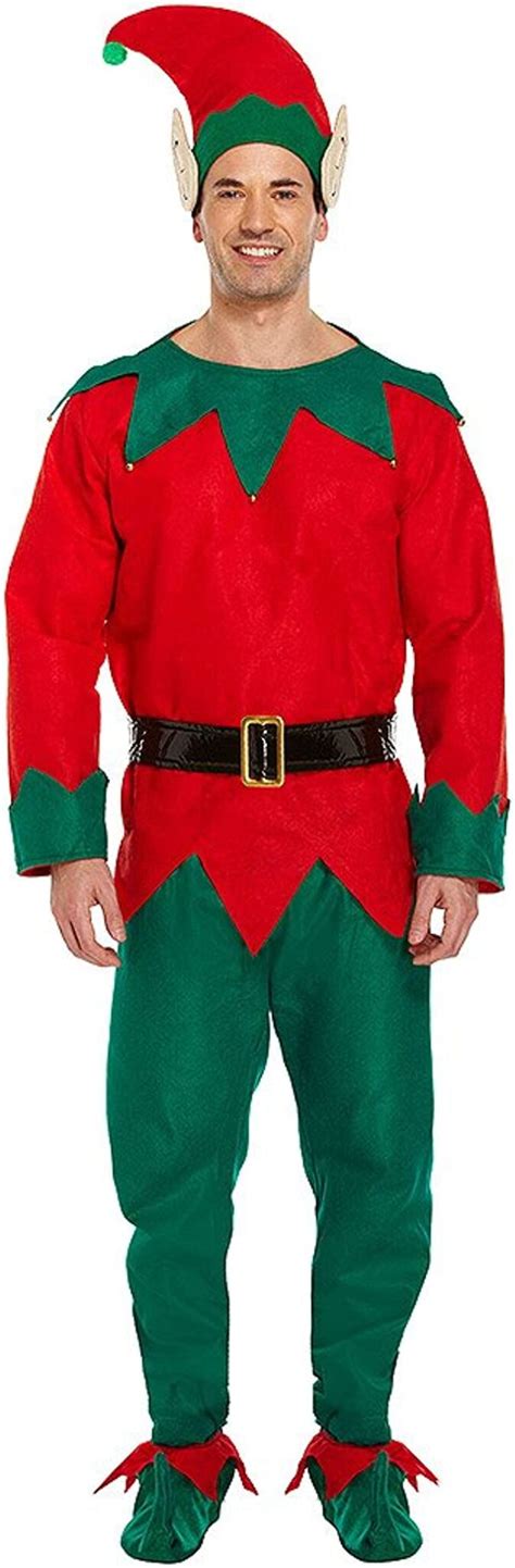 Adult Unisex Christmas Elf Fancy Dress Costume