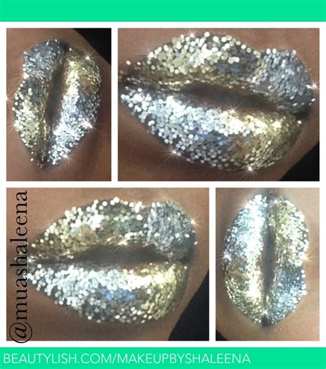 Silver And Gold Glitter Lips Shaleena Bs Makeupbyshaleena Photo