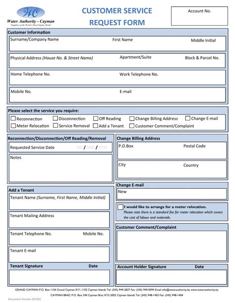 Editable Free 5 Customer Service Request Forms In Pdf Ms Word Excel