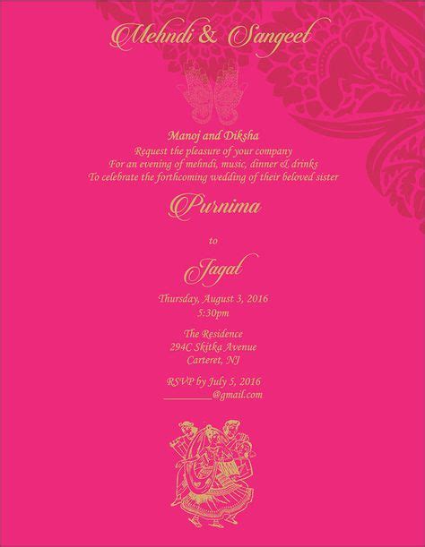 10 Best Sangeet Ceremony Wording Images Wedding Invitation Wording
