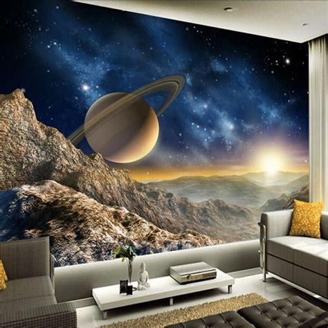 Large Mural Nebula Universe Ktv Themed Room Background Wall Bedroom