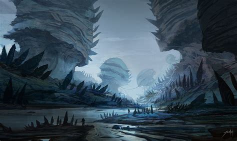 Alien World By Jjcanvas On Deviantart Alien Worlds Alien Planet Fantasy Landscape