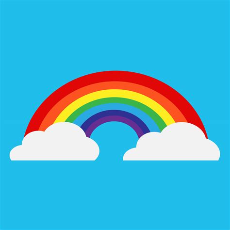 Rainbow With Cloud Icon Vector Art At Vecteezy