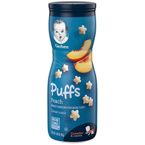 Gerber Puffs Cereal Snack Peach 42g 148 Oz
