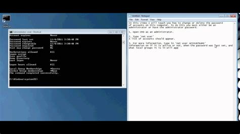 A password should include a combination of letters, numbers, and characters. CMD Administrator Password Hack - YouTube