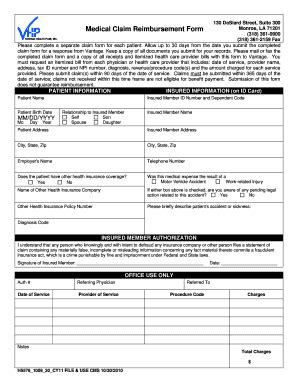 Fillable Online PATIENT INFORMATION - Vantage Health Plan ...