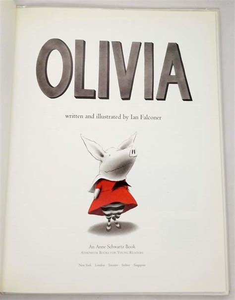 Olivia Ian Falconer 2000 1st Edition Rare First Edition Books