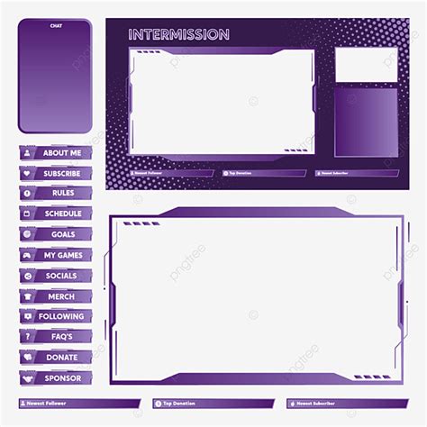 Twitch Overlay Vector Hd Images Twitch Overlay Template Design Purple