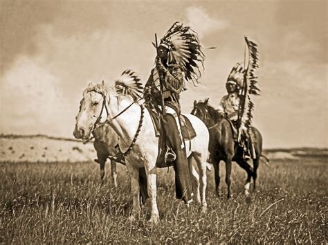 Sioux Chiefs On Horseback Badlands Native American Life Native