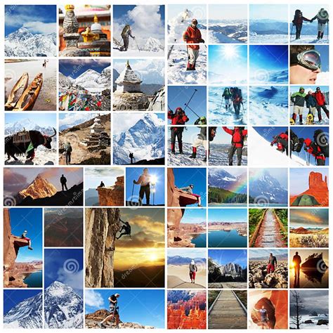 Hike Collage Stock Image Image Of Landscapes Collage 25225279