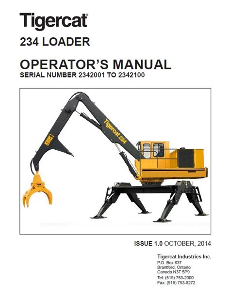 Tigercat Loader Operator S And Service Manual