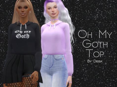 Sims 4 — Oh My Goth Top By Dissia — Oh My Goth Top 15 Swatches