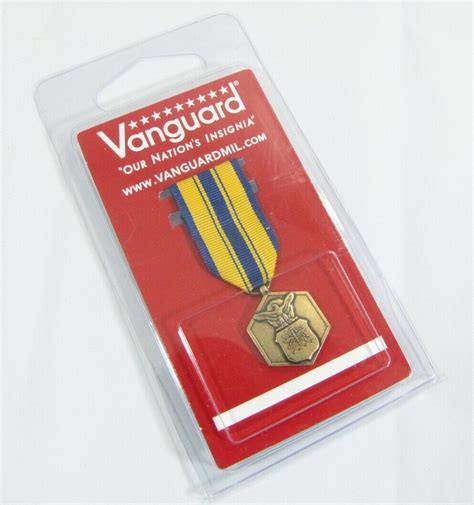New Us Military Vanguard Air Force Commendation Slide On Mini Medal 3i4