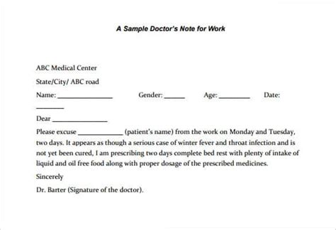 doctors note templates word  apple pages google docs