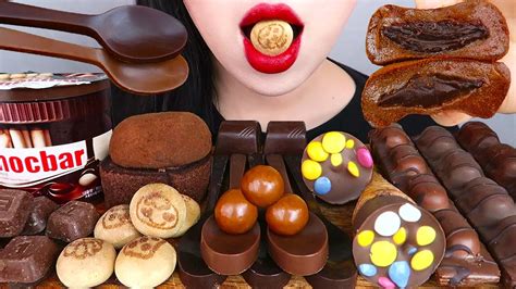 ASMR CHOCOLATE DESSERTS 초콜릿 디저트 먹방 EDIBLE SPOON MALTEASERS SNACKS