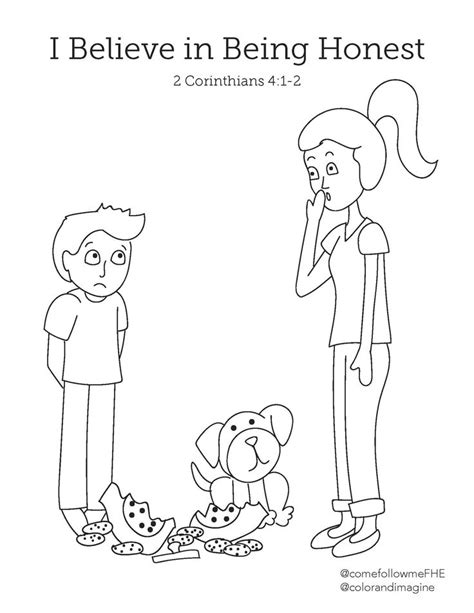 Honesty Coloring Activities Coloring Pages