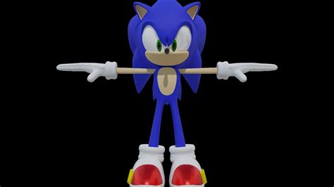 Sonic The Hedgehog Free 3d Model By Clickdamn