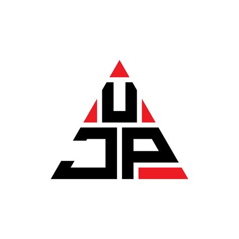 UJP Triangle Letter Logo Design With Triangle Shape UJP Triangle Logo
