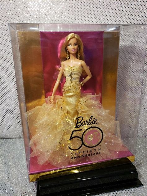 50th anniversary gold glamor barbie doll model muse 2008 mattel n4981 nrfb 2016697262