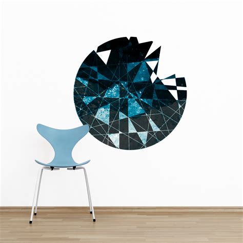 Geometric Cutout Printed Wall Decal