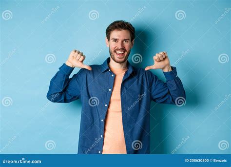 Happy Young Man Self Promoting Pointing At Himself And Smiling