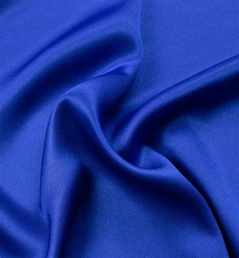 Plain Blue Silk Satin Fabric Zuraiq Textiles
