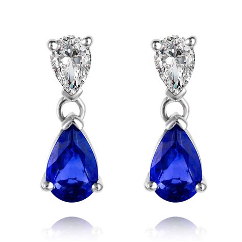 Sapphire And Diamond Drop Earrings Pravins