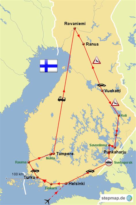 Stepmap Finnland Reise 2012 Landkarte Für Finnland